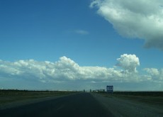 Ruta tramo Trelew-Comodoro Rivadavia, Chubut.
