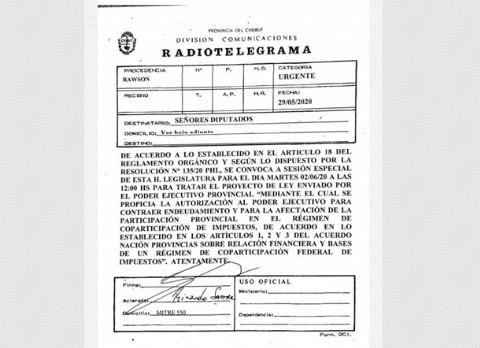 La Legislatura convocó a sesión para el próximo martes 2 de junio