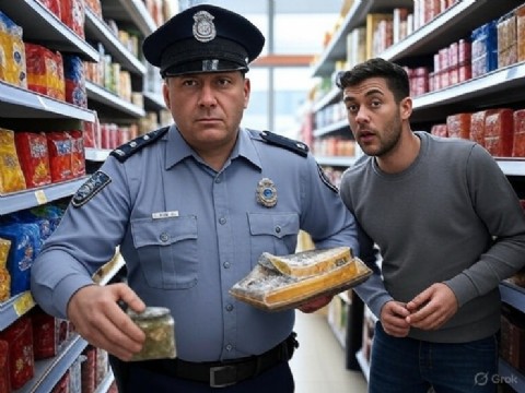 Detuvieron a un policía en la provincia por robar productos de un supermercado