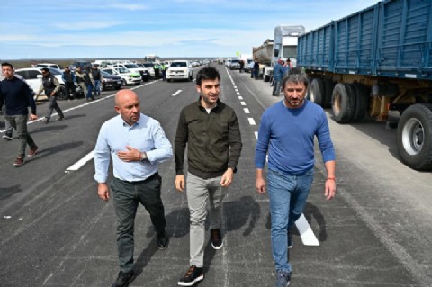 “Nacho” Torres habilitó el tramo central de la Doble Trocha Trelew-Puerto Madryn