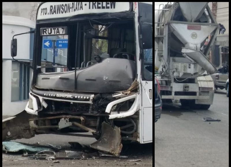 Tres lesionados al chocar un ómnibus con un camión