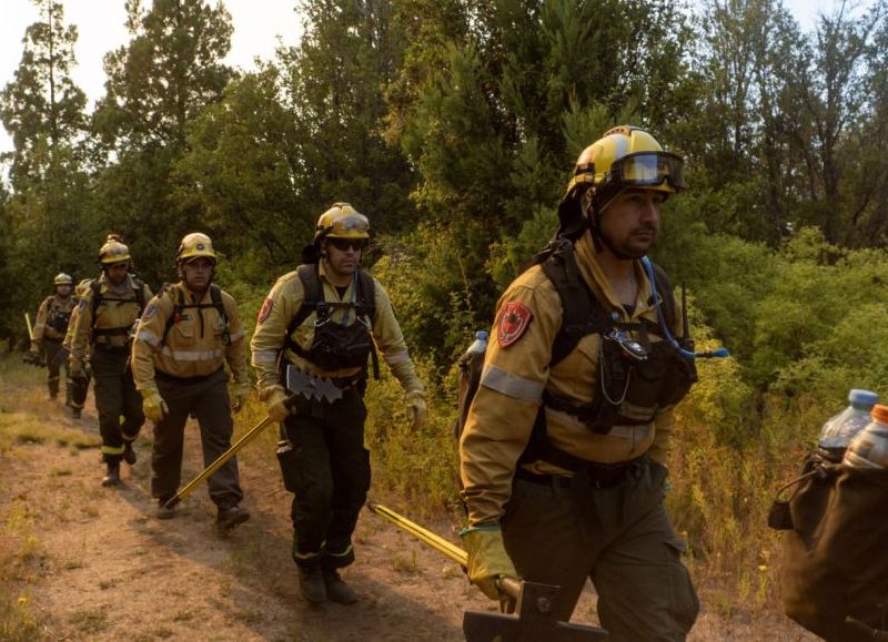 Más brigadistas se suman al operativo para combatir los incendios en el Parque Nacional “Los Alerces”