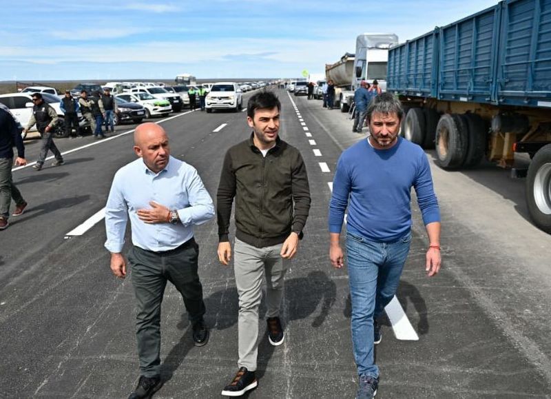 “Nacho” Torres habilitó el tramo central de la Doble Trocha Trelew-Puerto Madryn